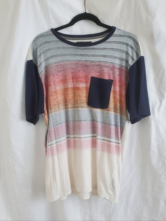Tilly's Other - Lost Shirt Vintage T Shirt Tillys Multicolor Stripe T Shirt Men Casual Tee Navy